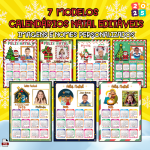 CALENDÁRIOS DE NATAL (EDITÁVEIS)