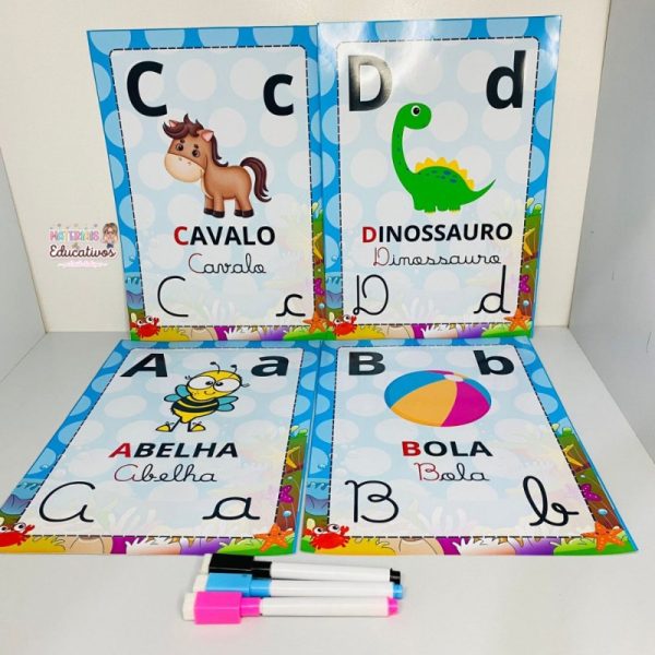 ALFABETO DE PAREDE 4 LETRAS-FUNDO DO MAR - Imagem 2