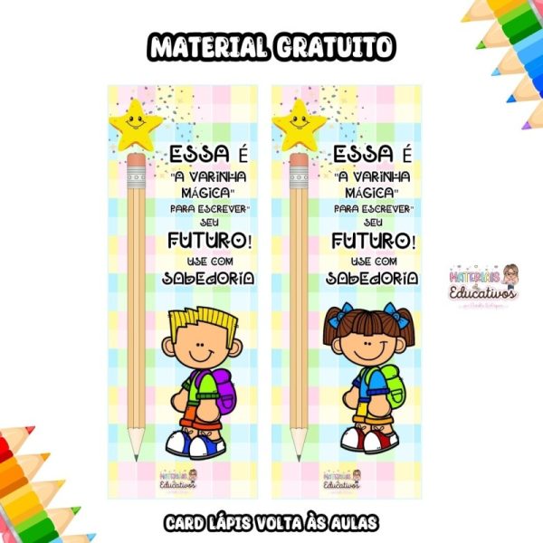 CARD LÁPIS VOLTA ÀS AULAS