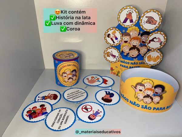 AS MÃOS NÃO SÃO PARA BATER- KIT