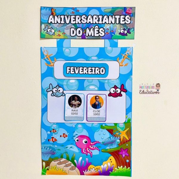 ANIVERSARIANTES DO MÊS-FUNDO DO MAR
