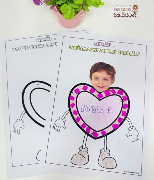 ATIVIDADE DIA DAS MÃES-CORAÇÃO COM FOTO