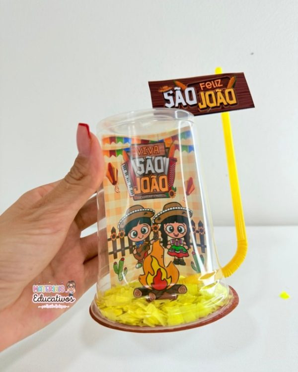 LEMBRANCINHA NO COPO CHAMA JUNINA