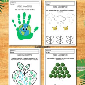 ATIVIDADES MEIO AMBIENTE-ENFEITAR E COLORIR
