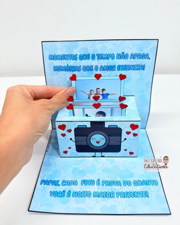 Cartão Memórias 3D para o Dia dos Pais