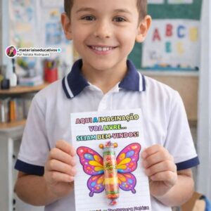 Cartão Borboleta – Volta às Aulas