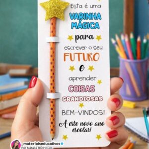 Cartão Varinha Mágica – Volta às Aulas