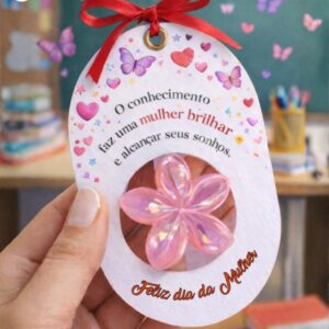 Cartão Dia das Mulheres Presilía flor